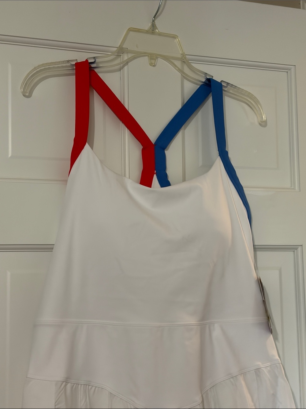 JoyLab White Active Dress with Red and Blue Straps - Picture 7 of 10